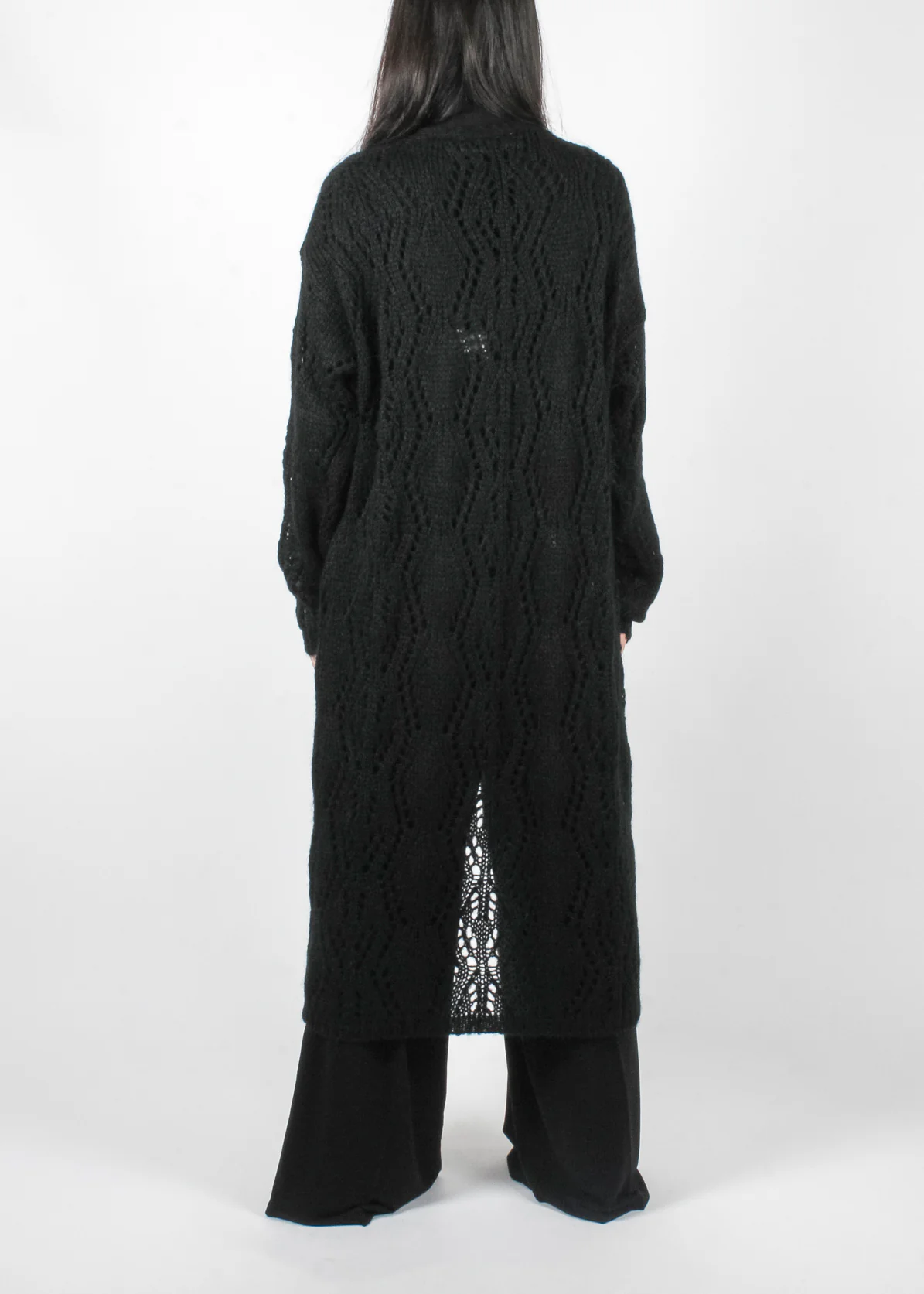 4KW5131 Over Cardigan Black - Image 3