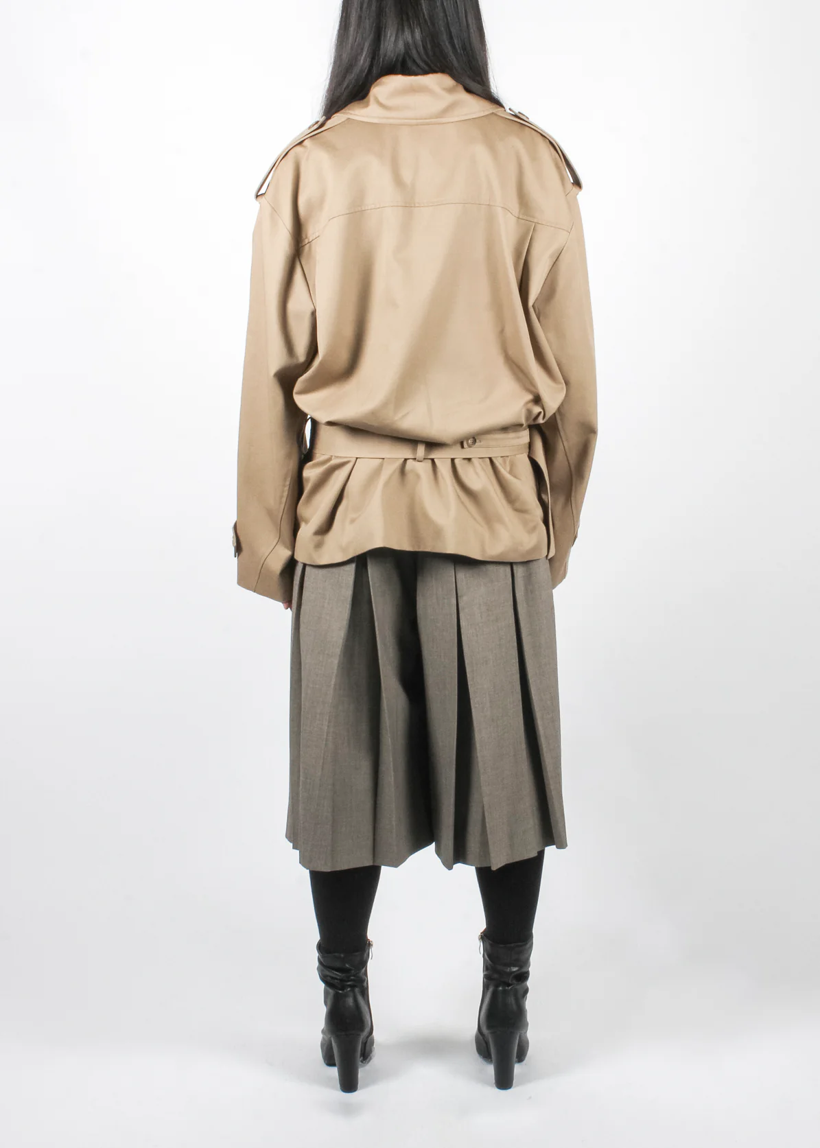 Aron Belted Trench Jacket Beige - Image 3