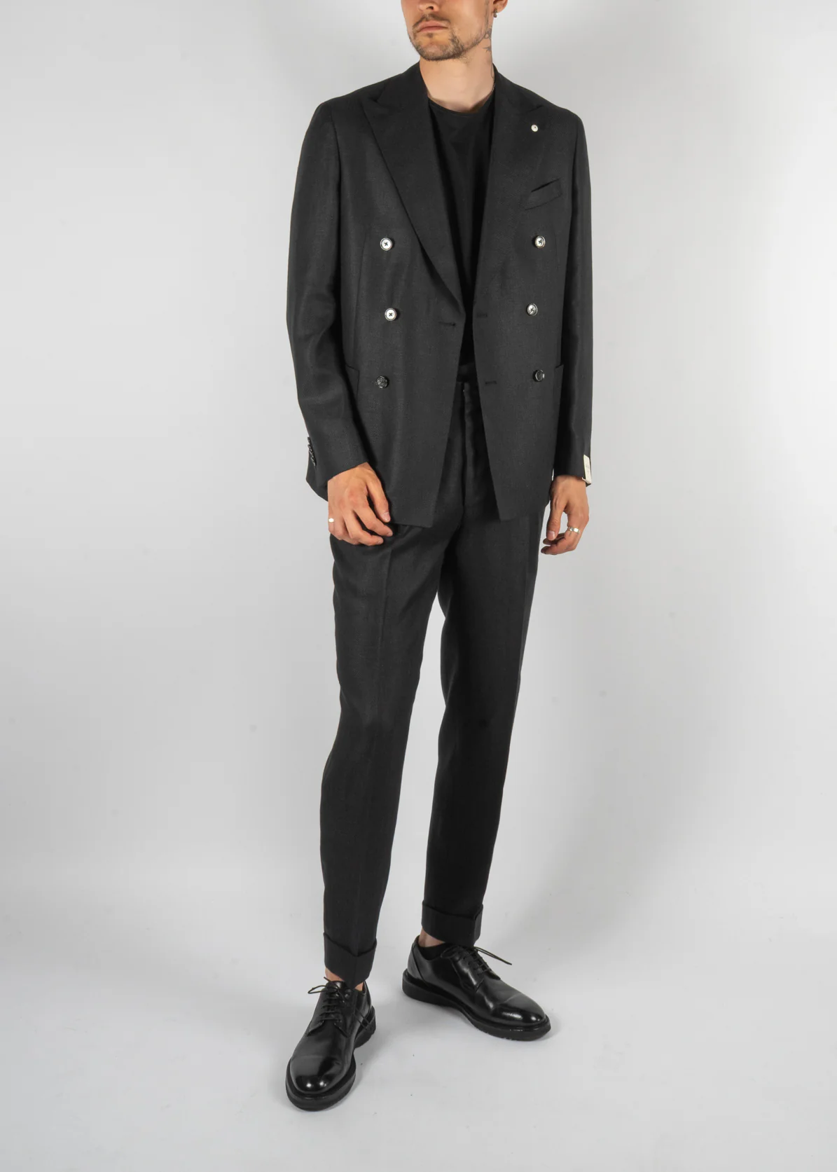 Double Breasted Tom Jacket Black Navy - Image 4
