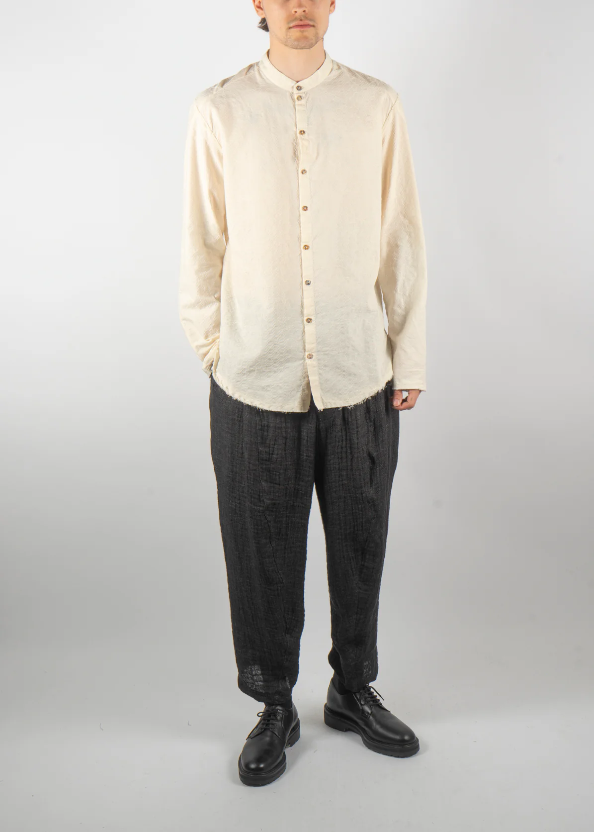 GS52 Corean Shirt Beige - Image 4