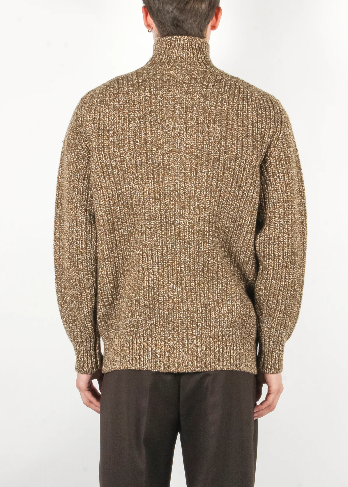 Heavy Button Pocket Cardigan Brown - Image 3