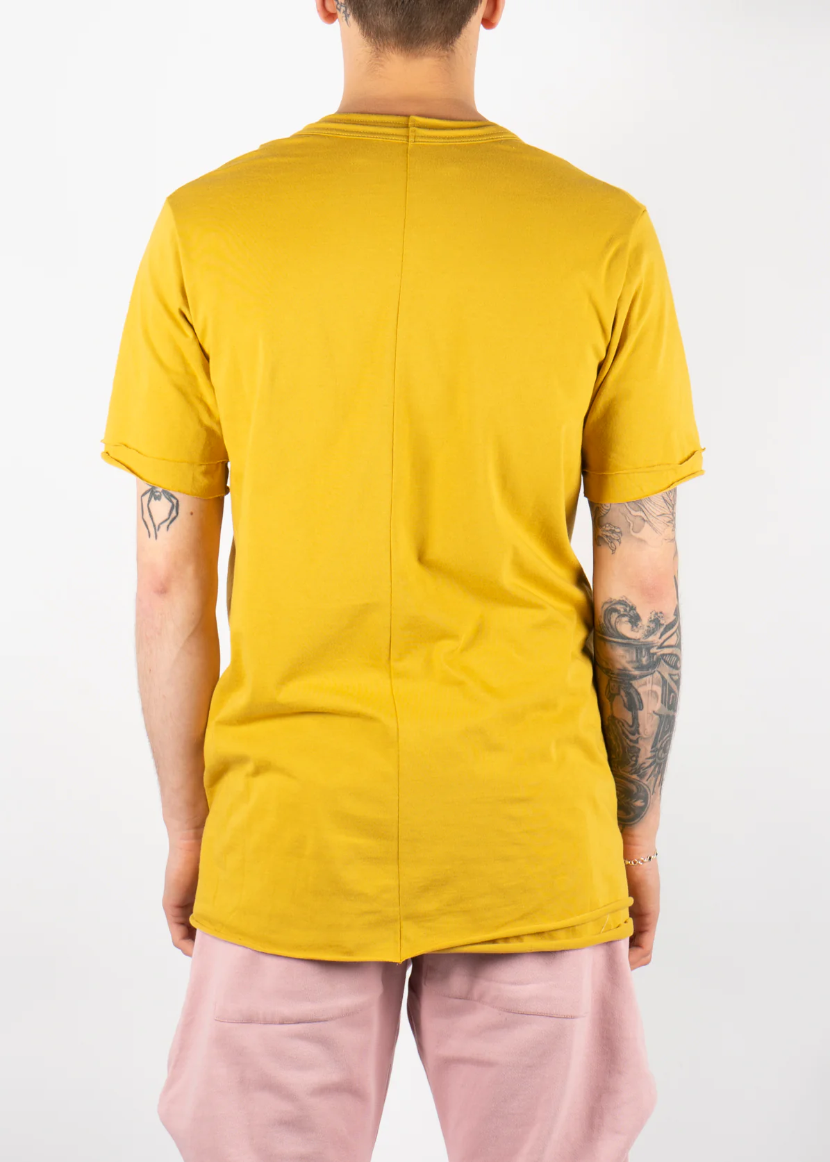 Layered V-Neck T-Shirt Yellow - Image 3