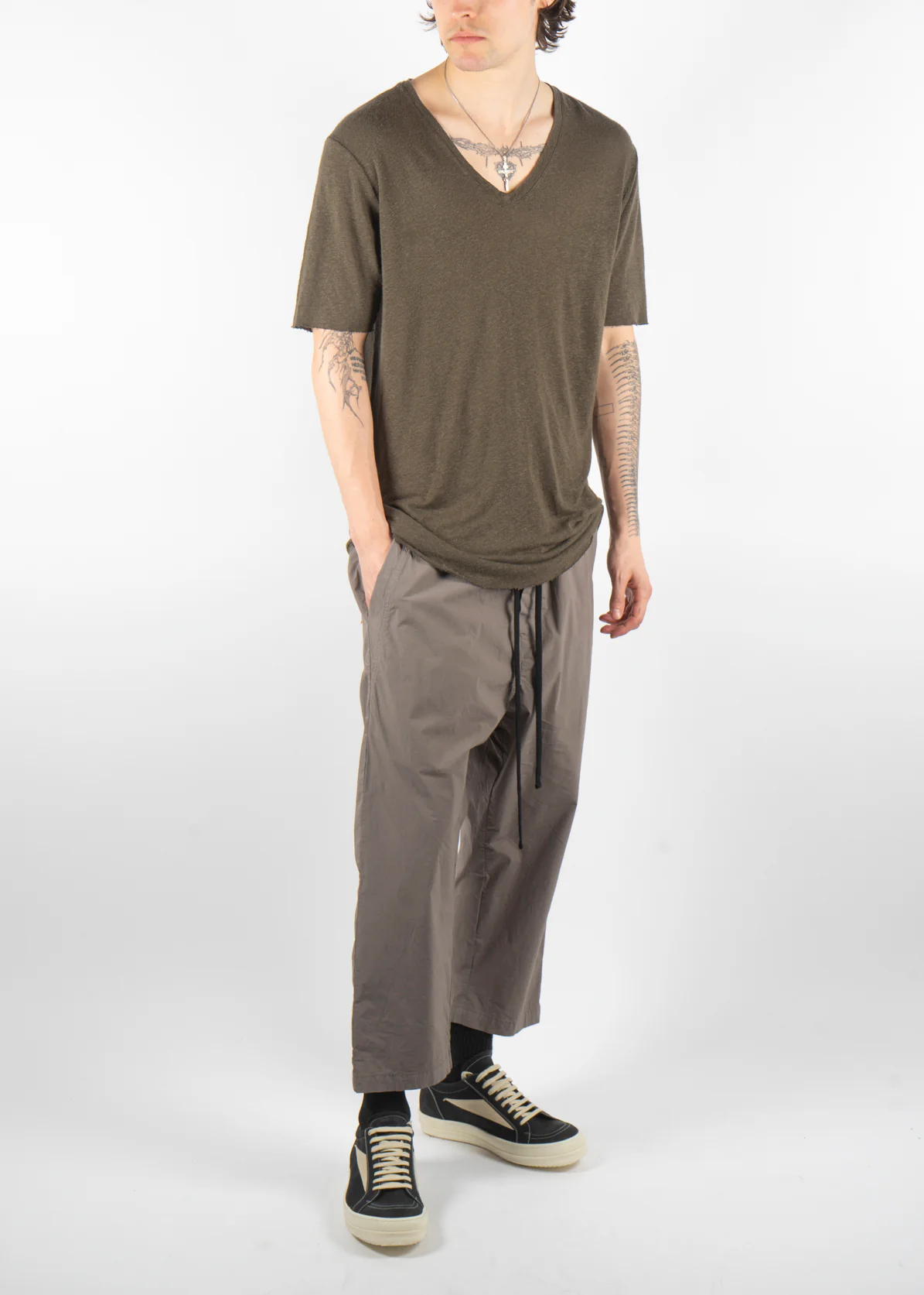 M TS 829 T-Shirt Olive Night - Image 4