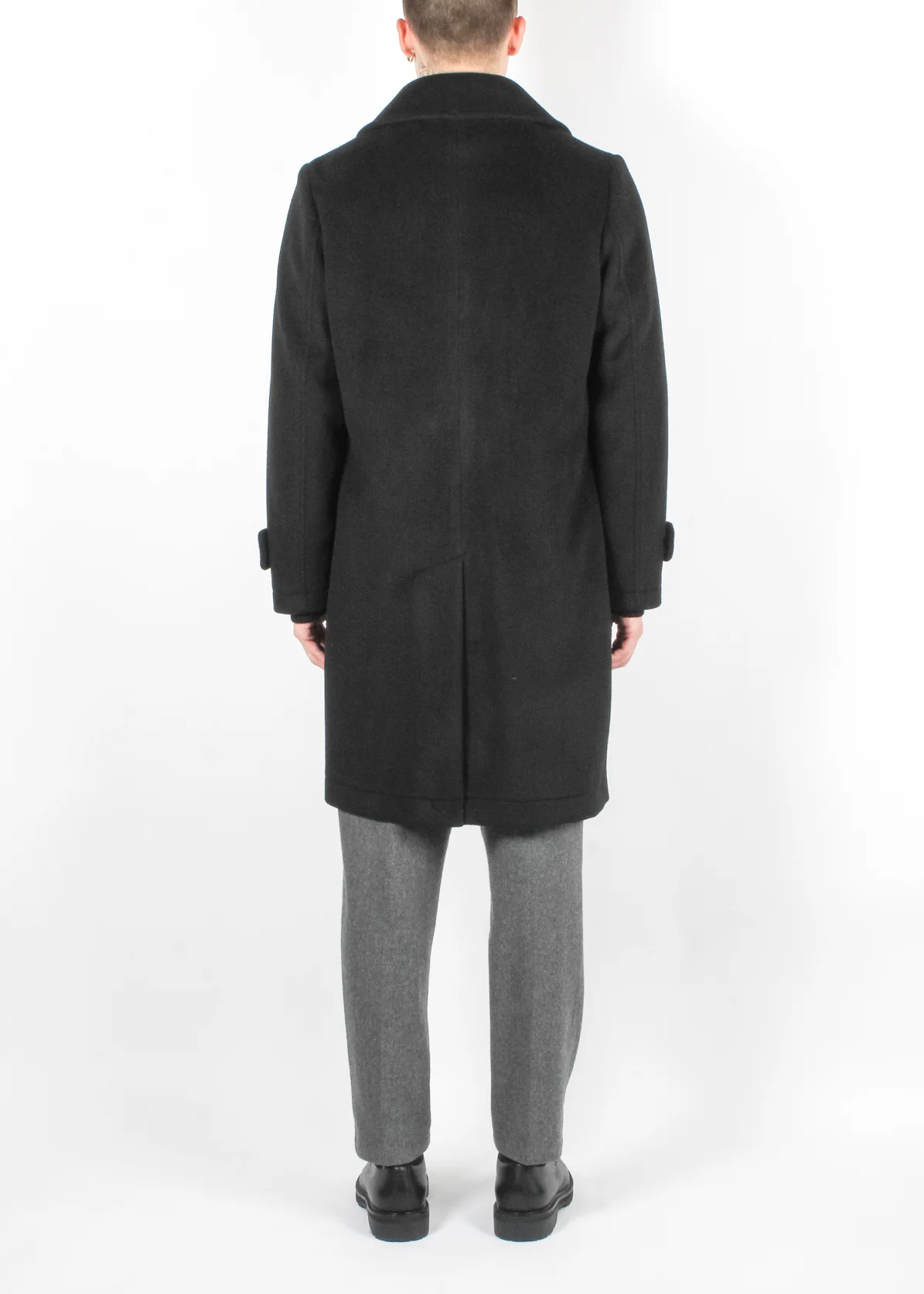 Manchester Comfort Overcoat Black - Image 3