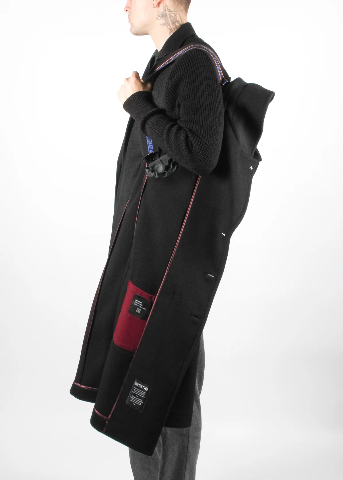 Manchester Comfort Overcoat Black - Image 5