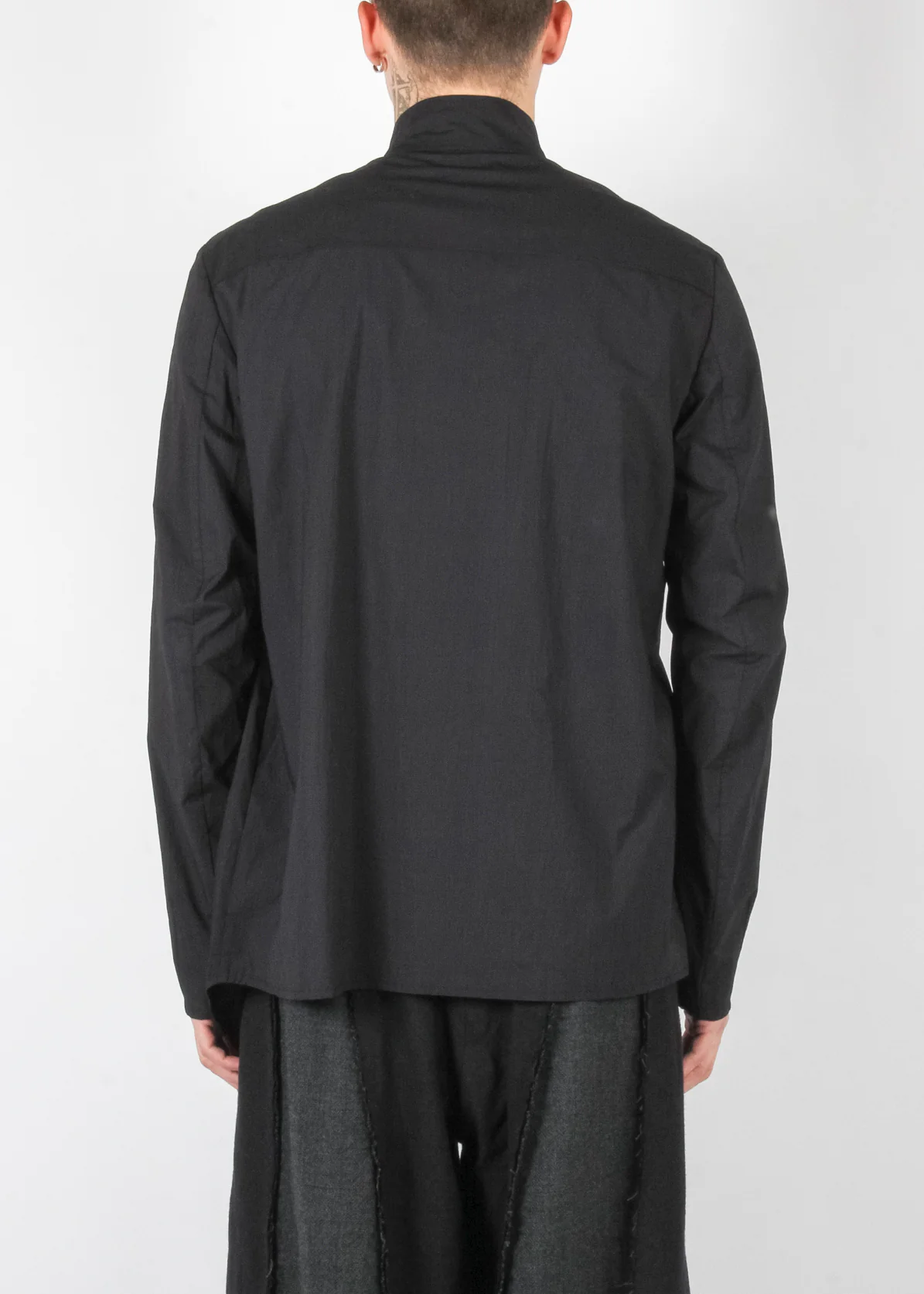 Mandarin Collar Shirt Black - Image 3