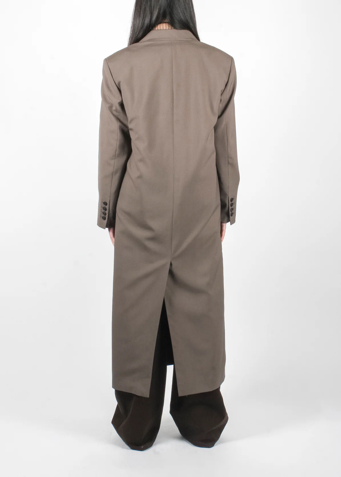 Margaux Wool Maxi Coat Brown - Image 3