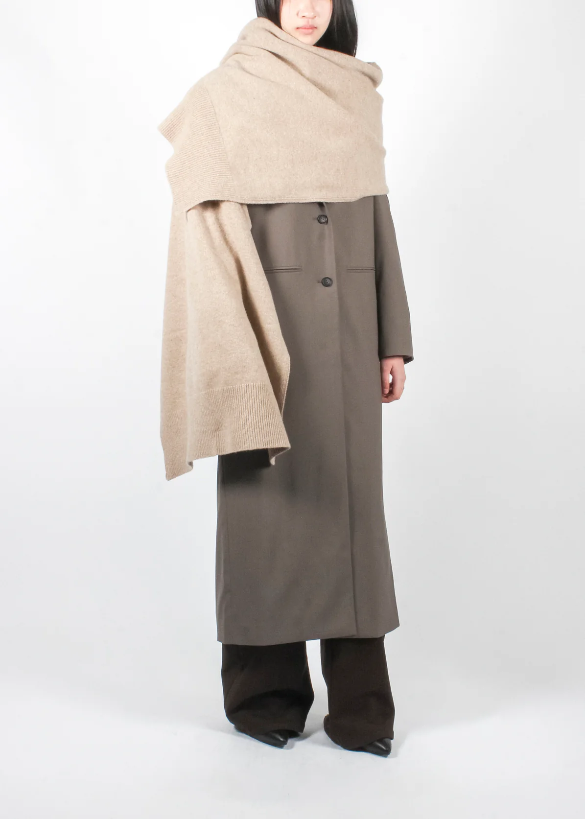 Margaux Wool Maxi Coat Brown - Image 4