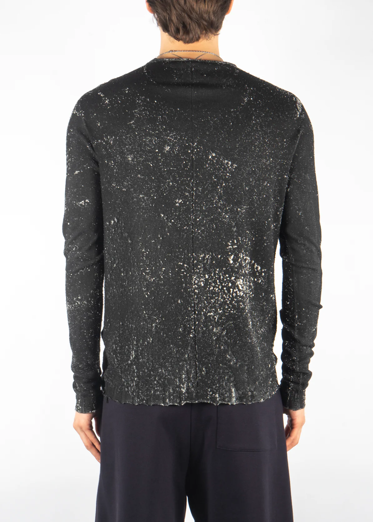 MD12238 Dyed Knit Black Black - Image 3