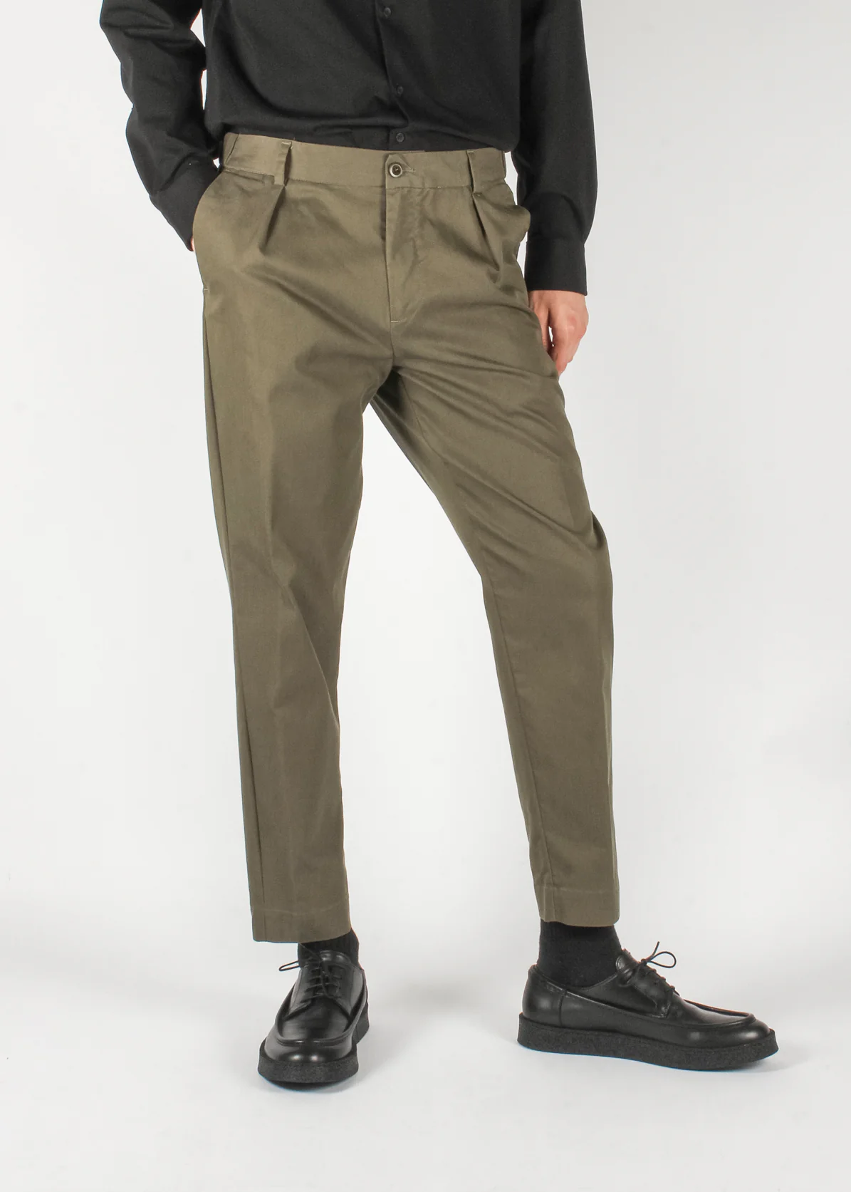 Cotton Blend Trouser Khaki - Image 3