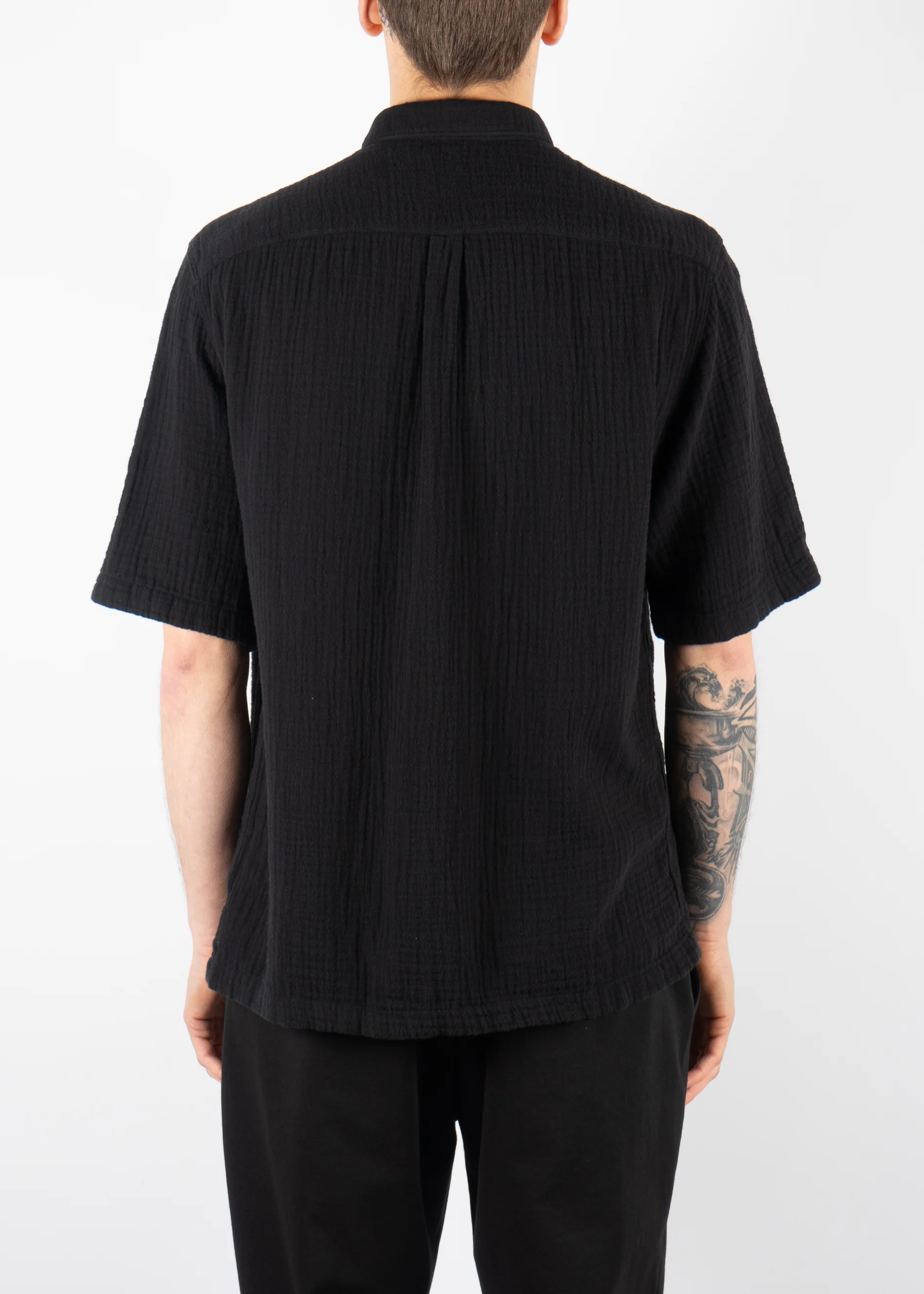 Reg Fit City Crepe Shirt Black - Image 3