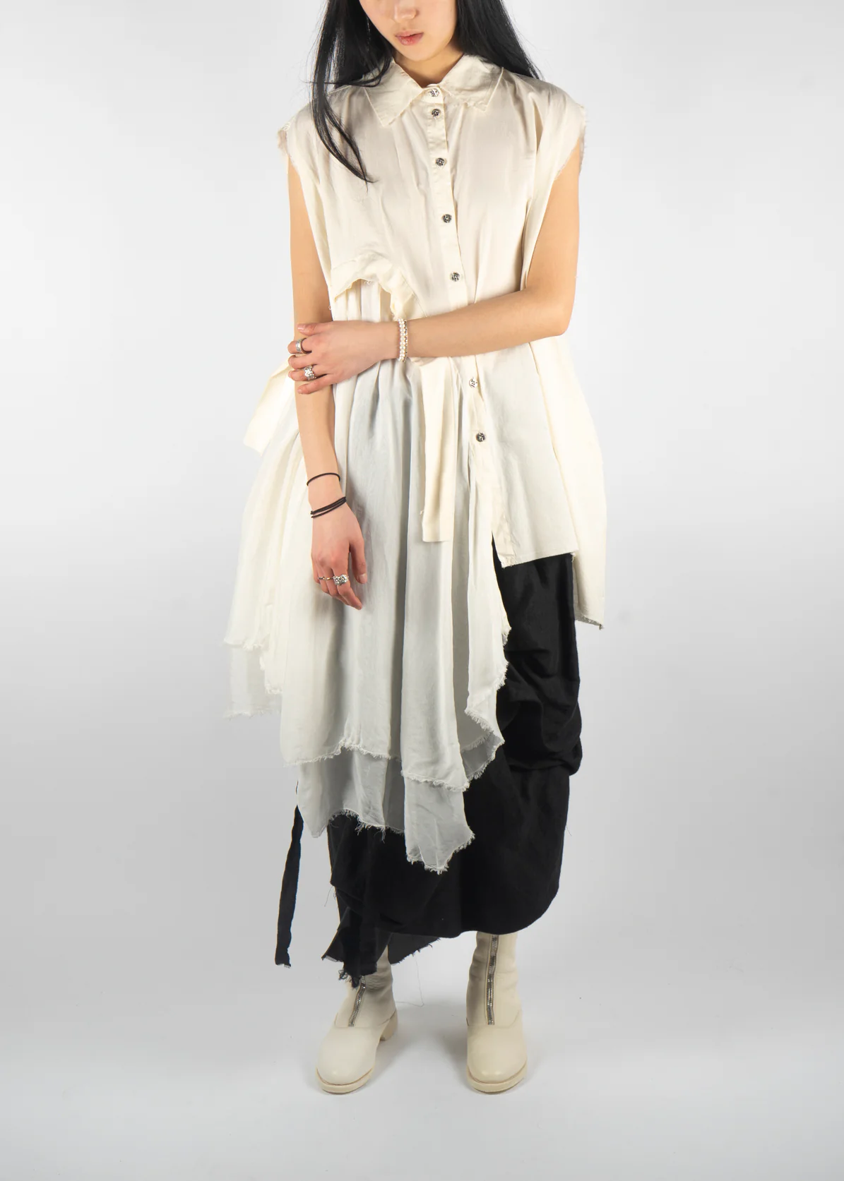 S32 Shirt Dress Antique White - Image 4