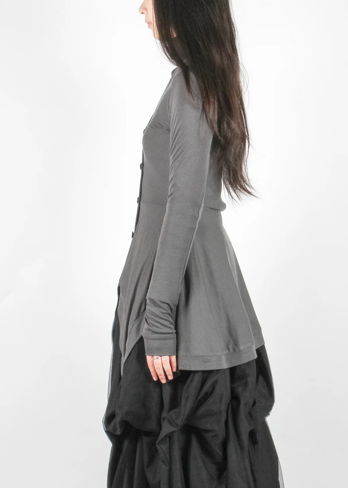 San Knitted Cardigan Deep Grey - Image 3