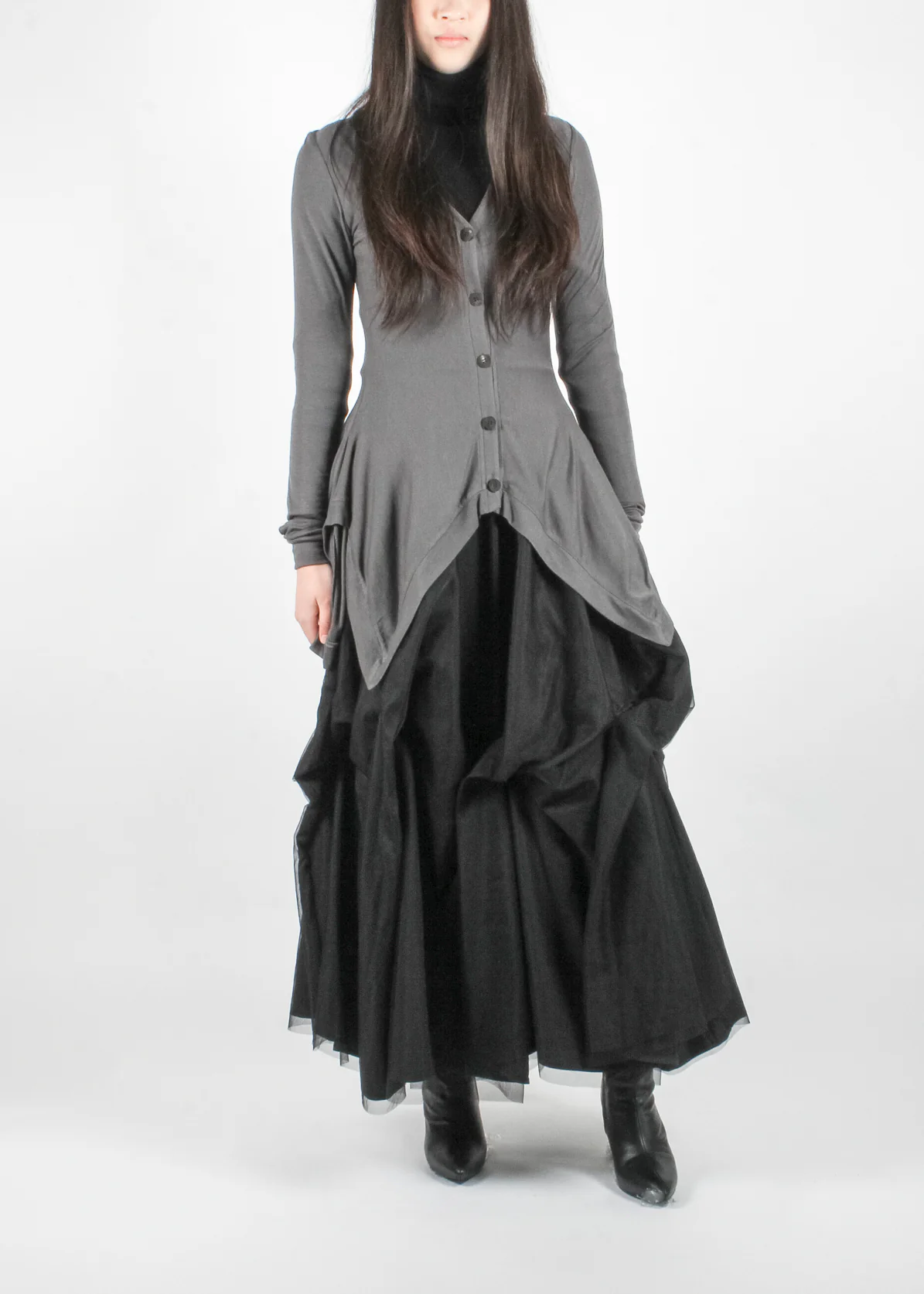 San Knitted Cardigan Deep Grey - Image 6