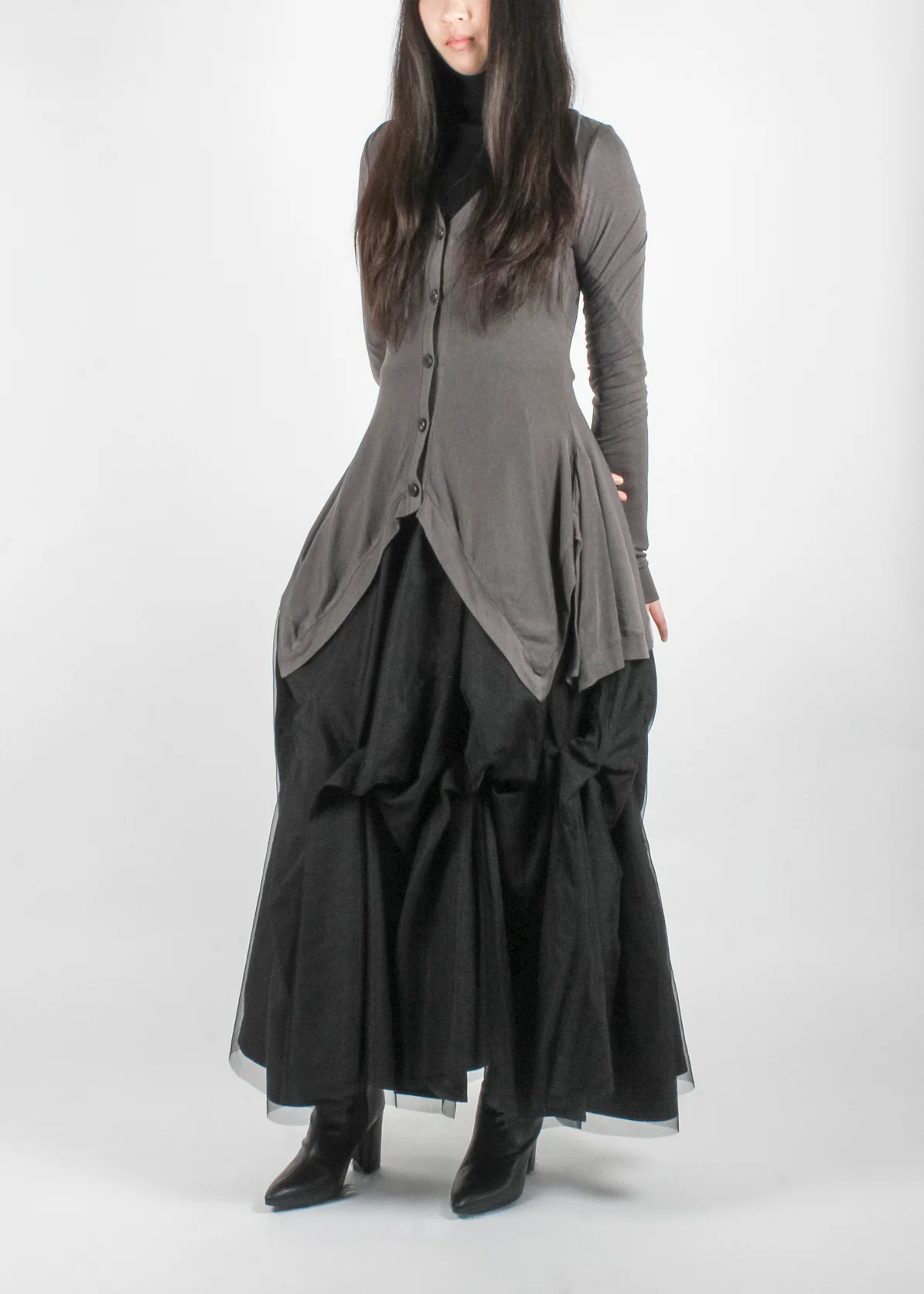 San Knitted Cardigan Grey Blue - Image 6