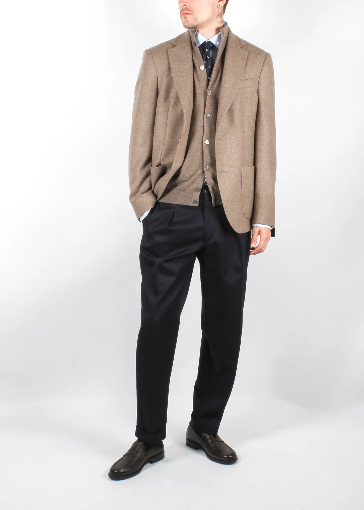 Sleeveless Knitted Vest Taupe - Image 5