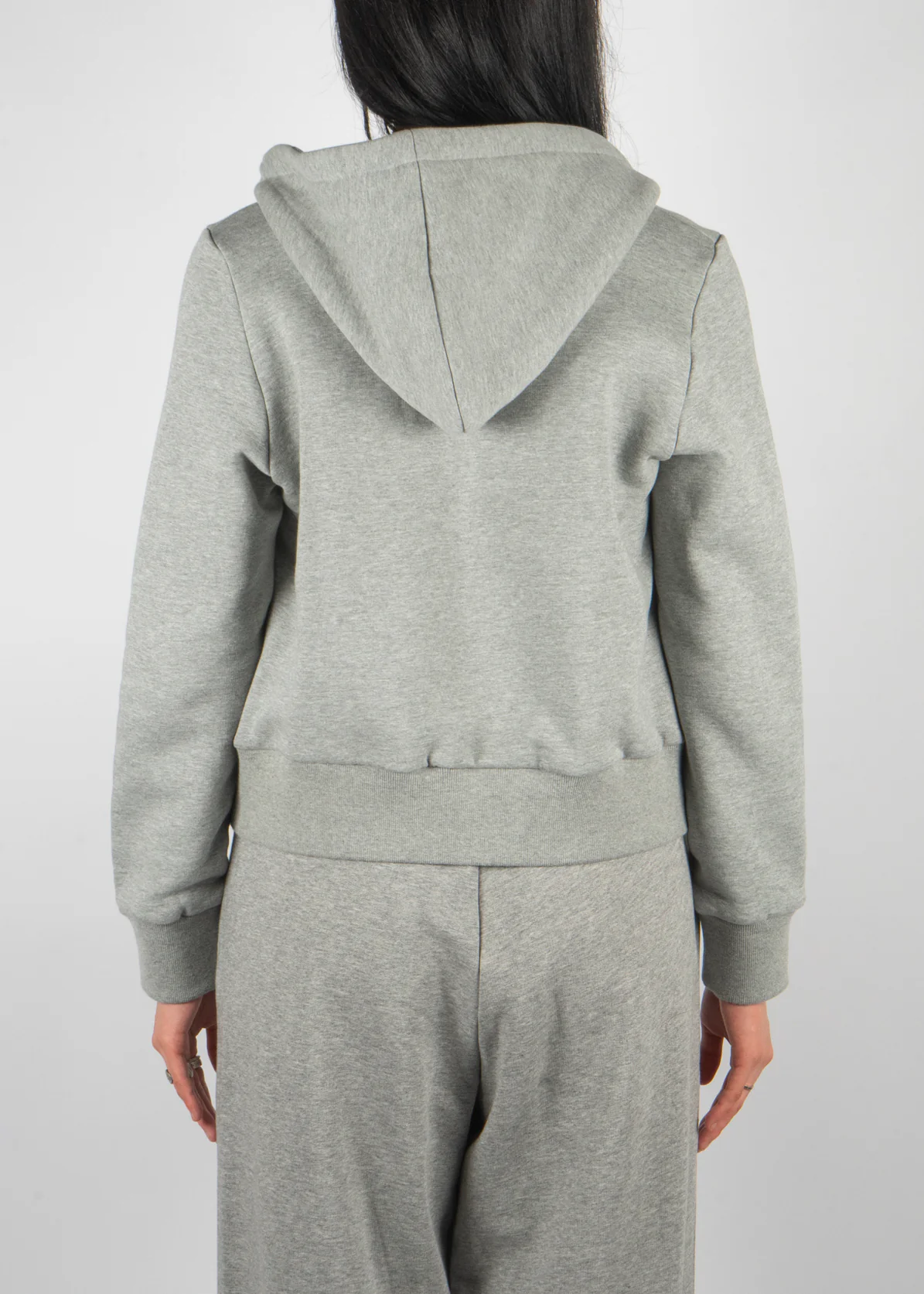 Tight Fleece Lined Hoodie Grey - Image 3