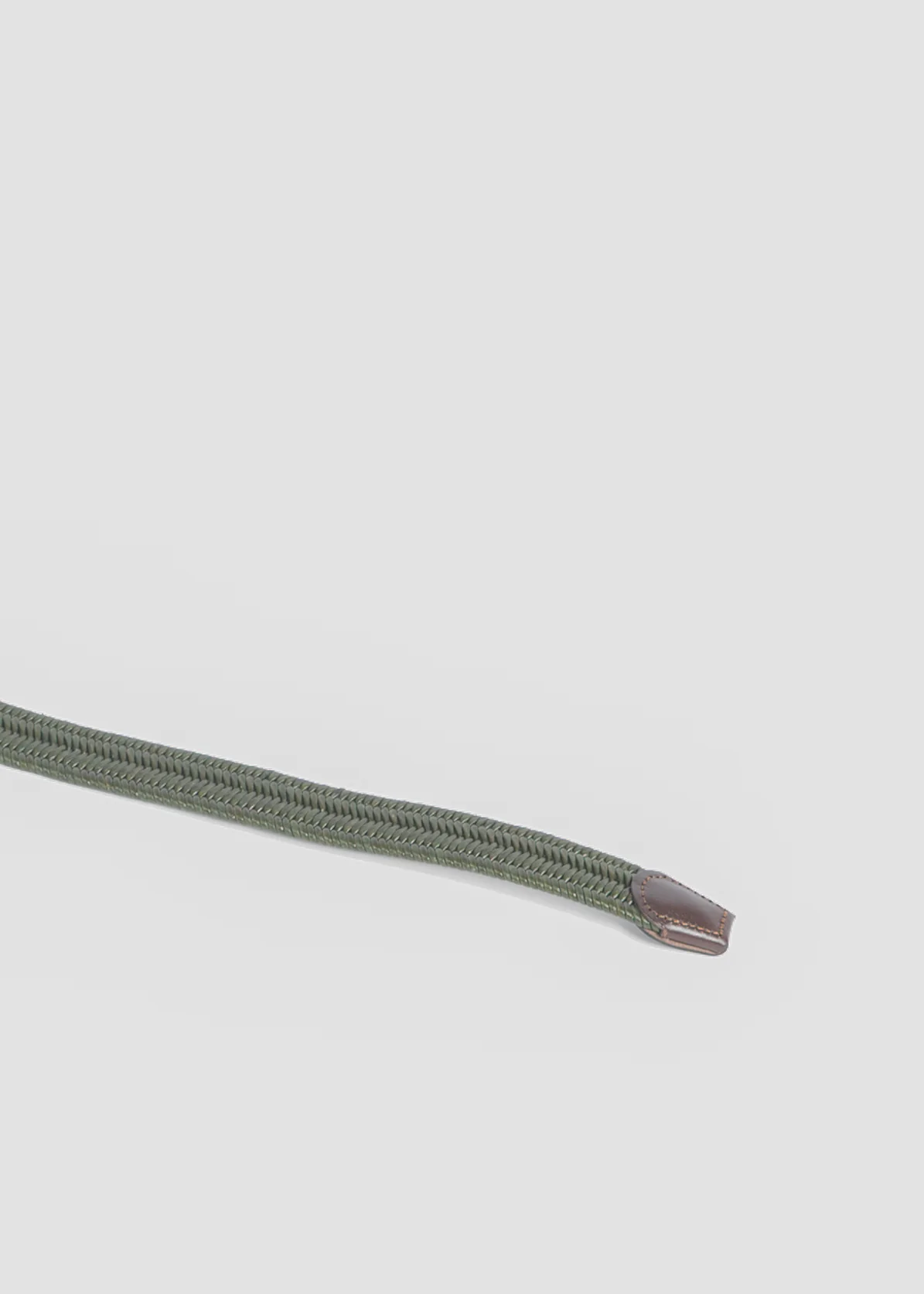 Woven Leather Belt Green - Image 3