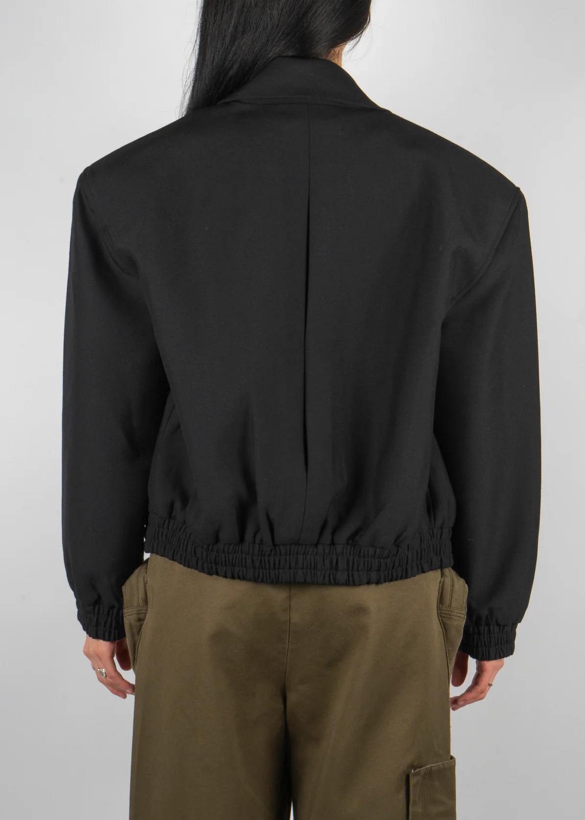Zip Shoulder Jacket Black - Image 3